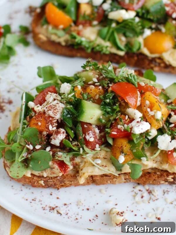 Mediterranean Hummus Toast with Za'atar