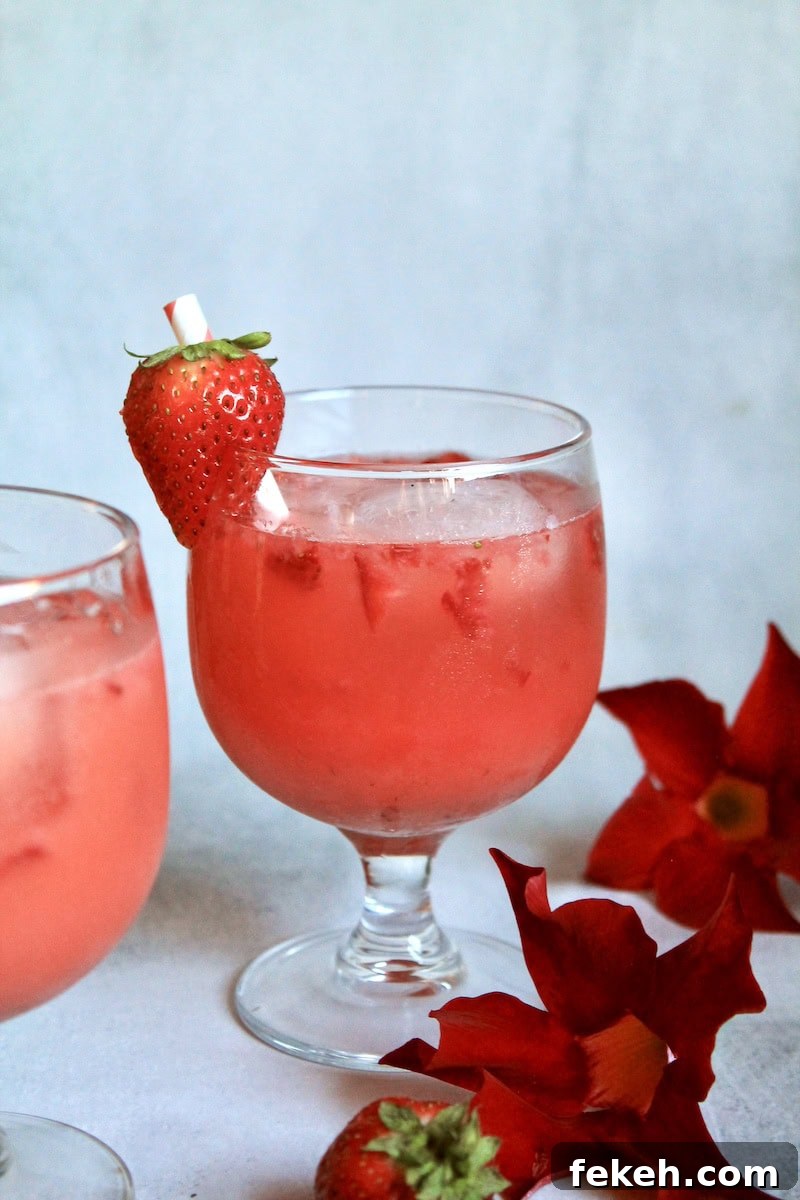 festive non alcoholic red drink for valentines