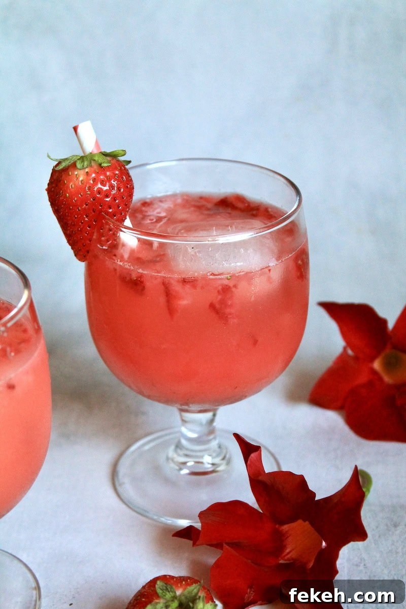 fresh berry valentines day non alcoholic drink