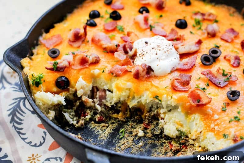 Shepherd's pie in a pan.