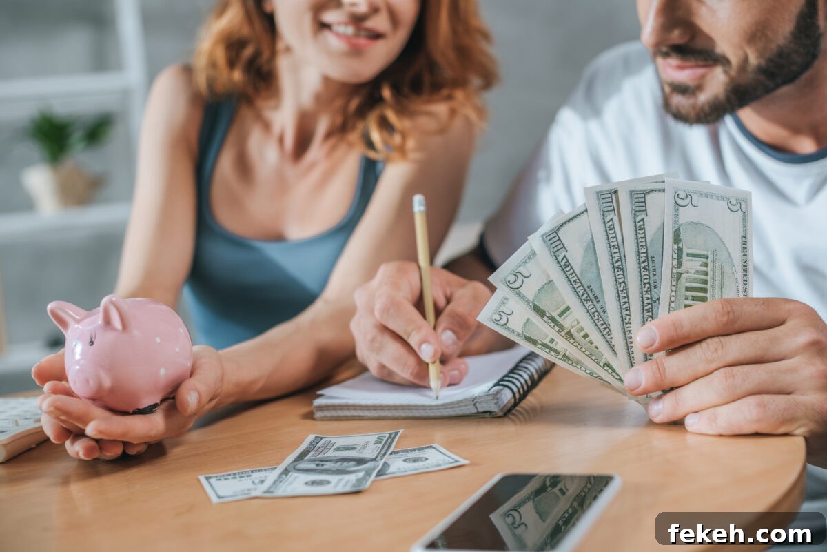 couple going through budget for useless expenses